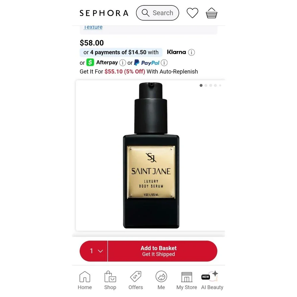 Saint Jane Luxury Body Serum 4 oz / 120 ml